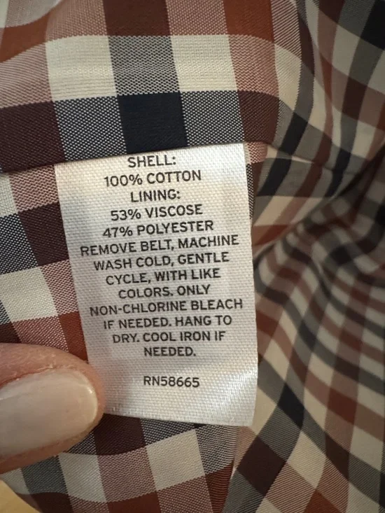 Caslon Cotton Classic Beige Trench Coat with Removable Belt - Picture 17 of 17